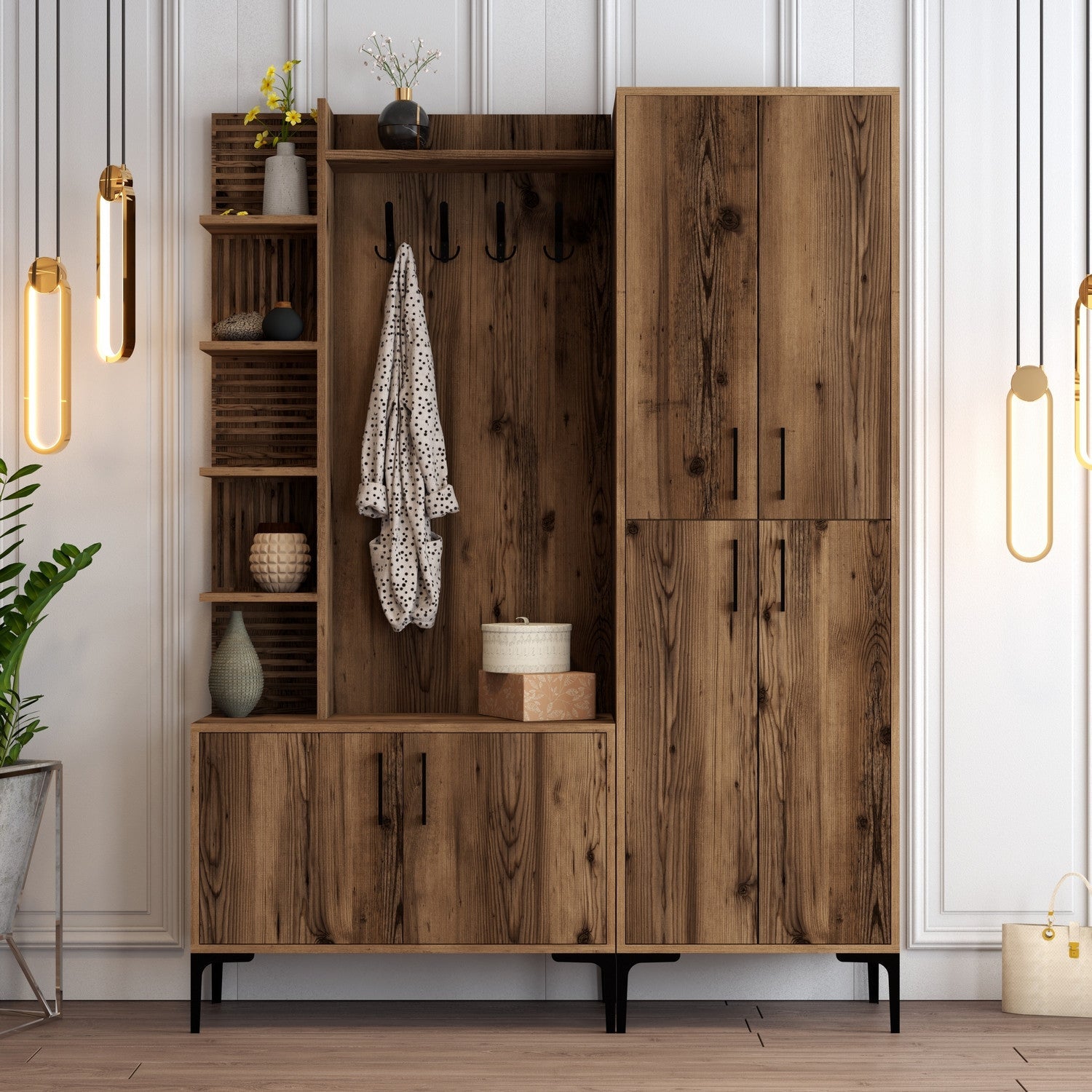 Stalak za hodnik Viyana DA - Walnut | AG-vitahome.hr