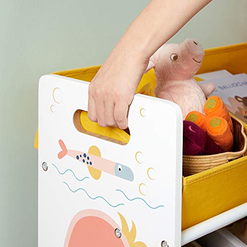 Stalak za igračke, organizator za dječju sobu, 83 x 38 x 78 cm, bjeli i šareni | SONGMICS-vitahome.hr