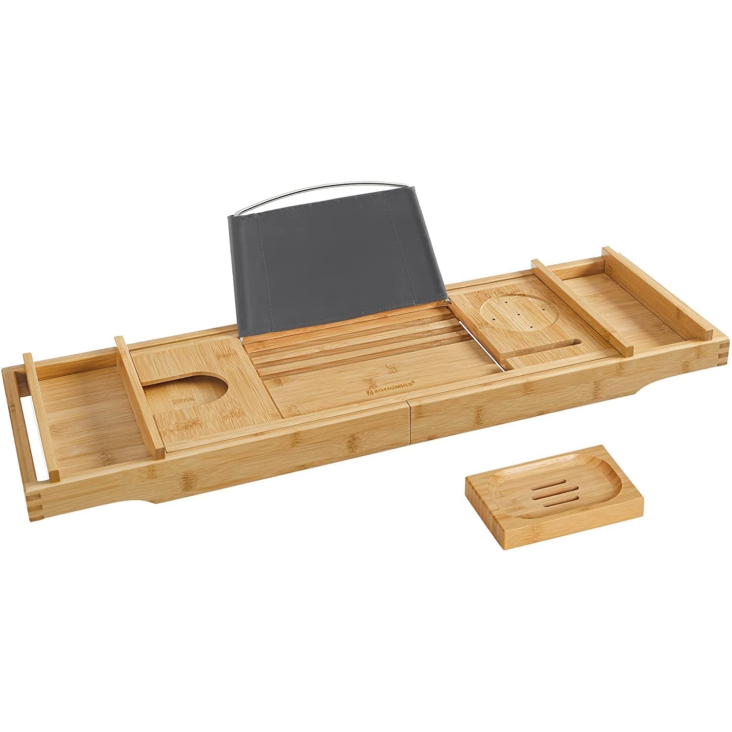 Stalak za kadu od bambusa 75-109 cm | SONGMICS-vitahome.hr