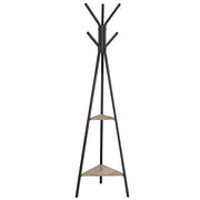 Stalak za kapute industrijskog stila, 49,5 x 49,5 x 179 cm, sive i crne boje | VASAGLE-vitahome.hr
