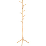 Stalak za kapute od punog drva s 8 kuka visine 175 cm | VASAGLE-vitahome.hr