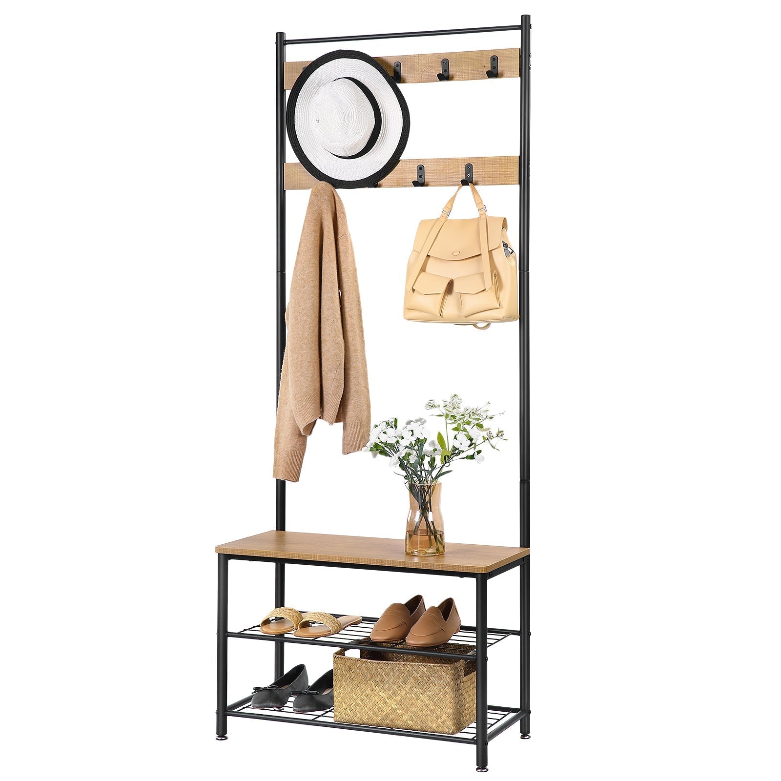 Stalak za kapute s policom za cipele 70x175x32 cm | Vasagle-vitahome.hr