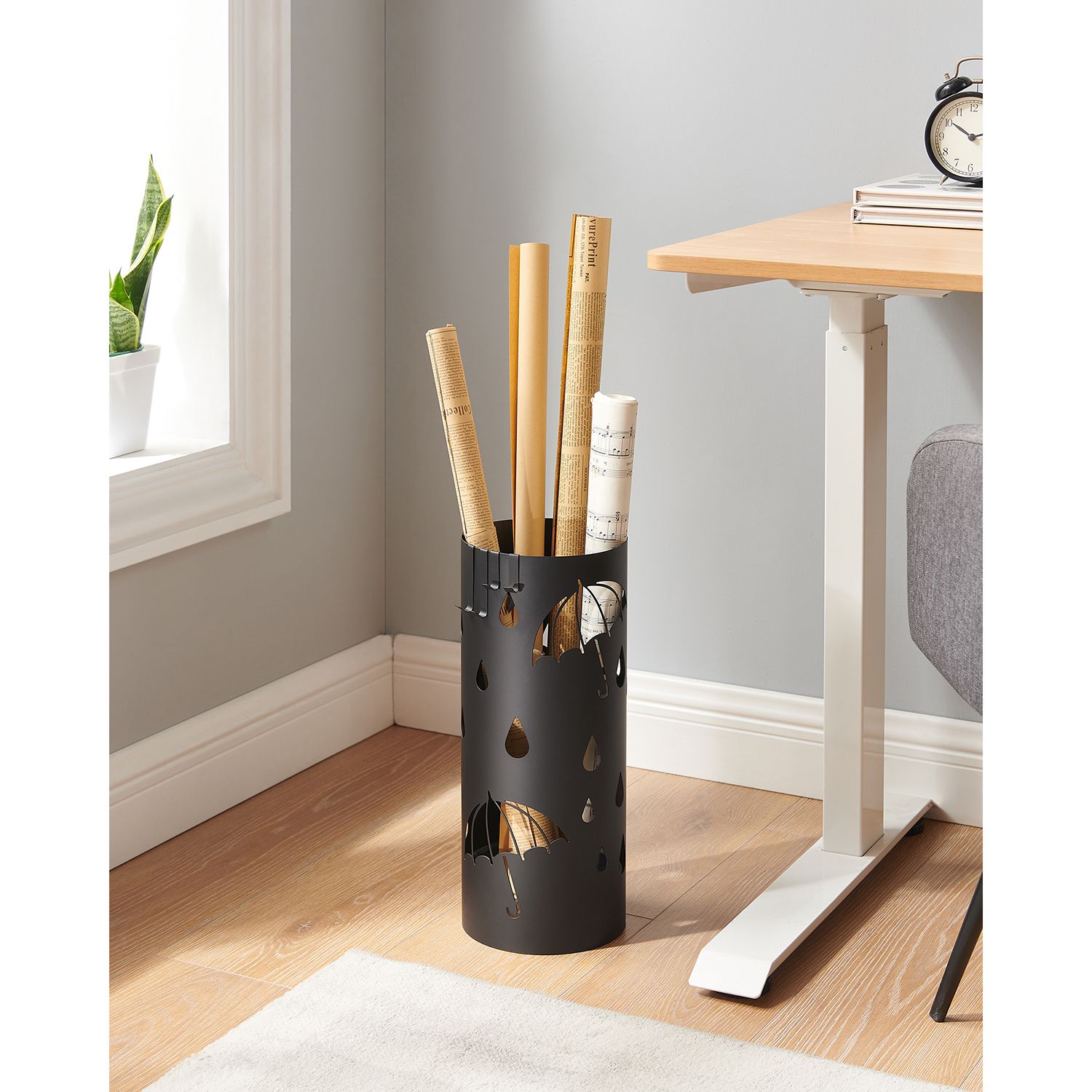 Stalak za kišobrane, 17 x 17 x 41 cm, crne boje | SONGMICS-SONGMICS-Vita Home