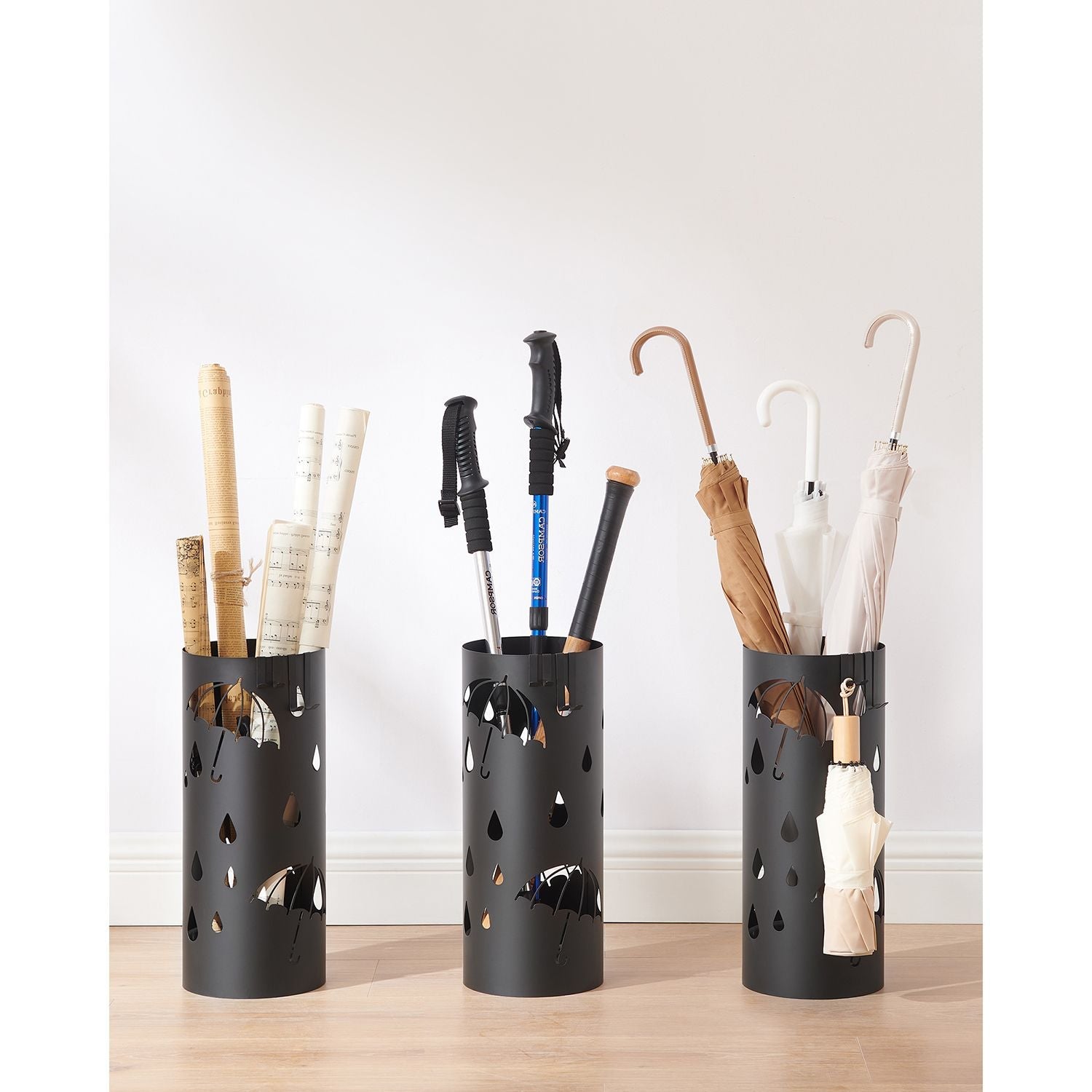 Stalak za kišobrane, 17 x 17 x 41 cm, crne boje | SONGMICS-SONGMICS-Vita Home