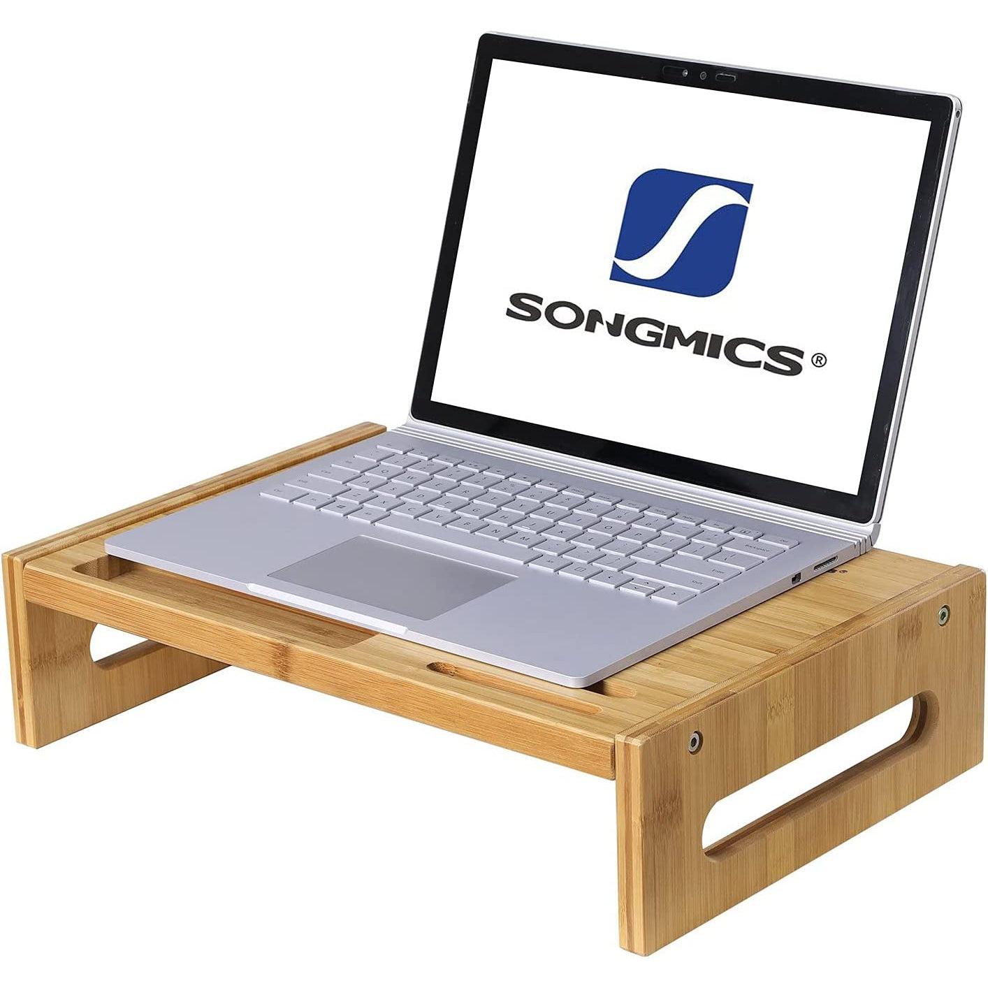 Stalak za monitor od bambusa, stolni organizator visine 10 cm | SONGMICS-vitahome.hr