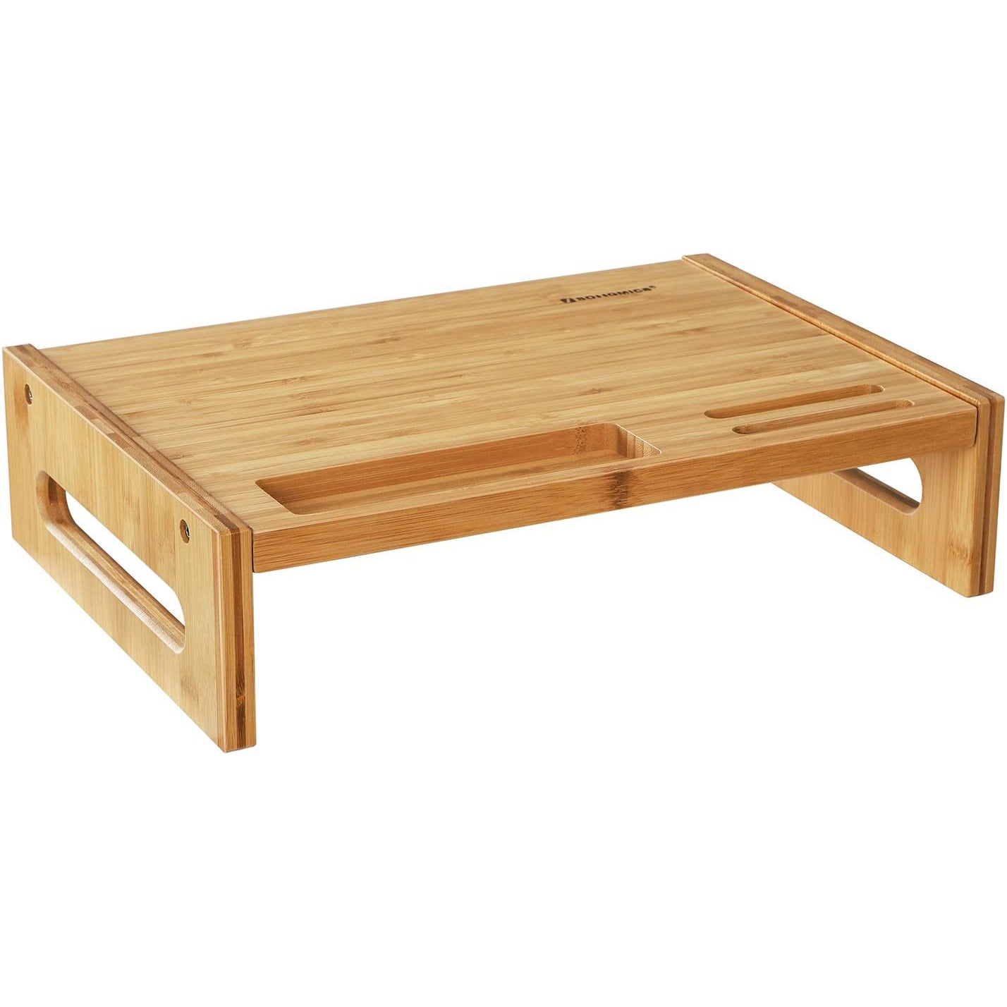 Stalak za monitor od bambusa, stolni organizator visine 10 cm | SONGMICS-vitahome.hr