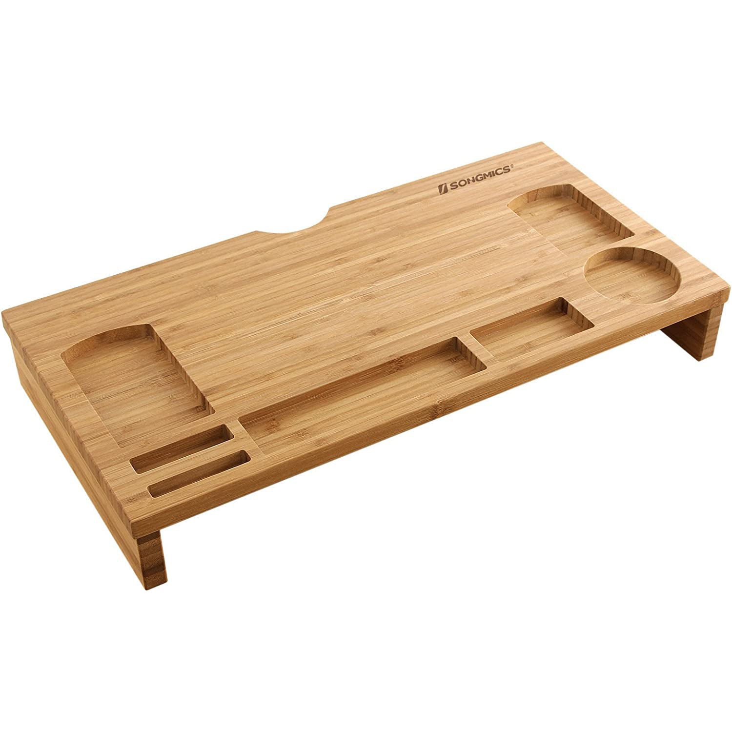 Stalak za monitor, stolni organizator od bambusa, 60 x 30,2 x 8,5 cm | SONGMICS-vitahome.hr