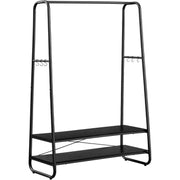 Stalak za odjeću i kapute s 2 police, 45 x 100 x 160 cm , crne boje | VASAGLE-VASAGLE-Vita Home