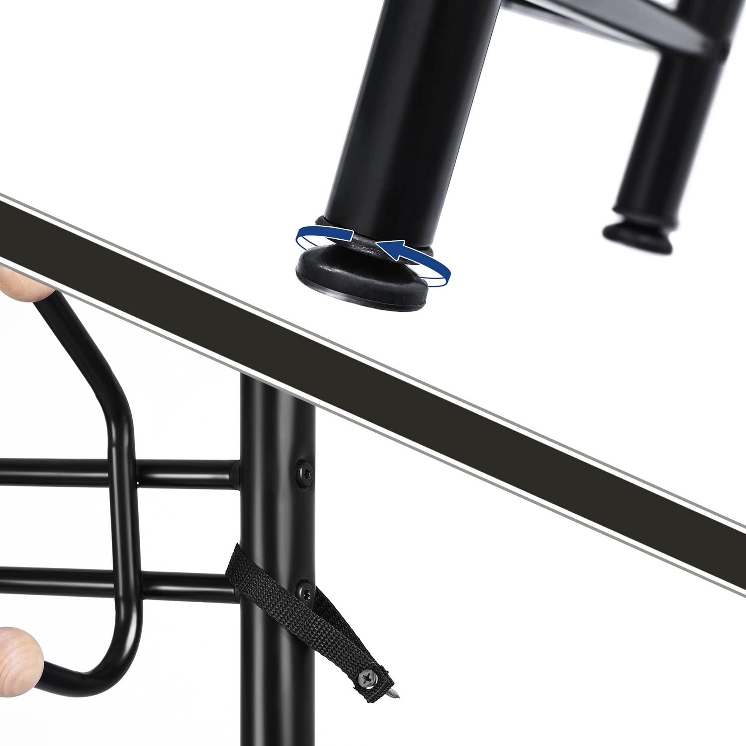 Stalak za odjeću i kapute, s prostorom za cipele, visok 187cm, crni | SONGMICS-vitahome.hr
