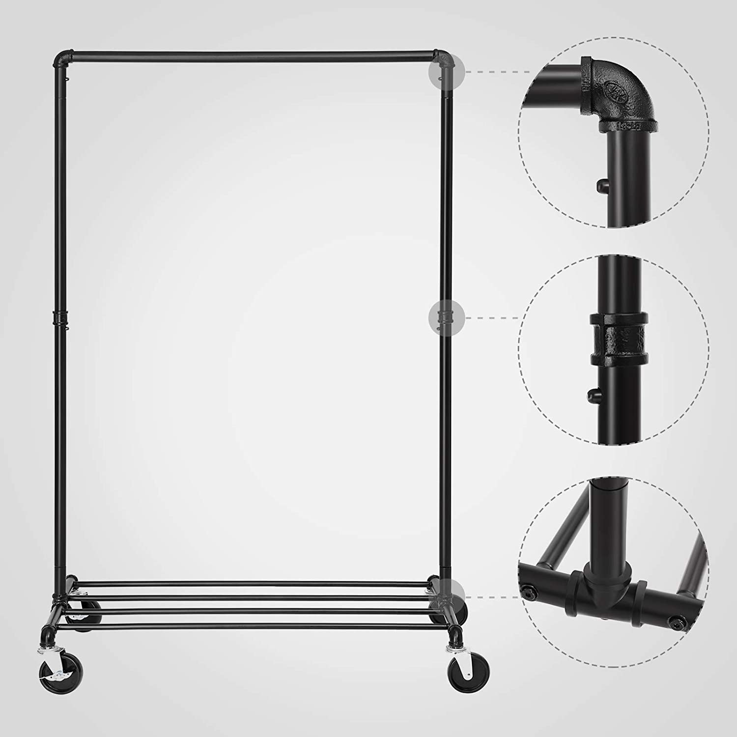 Stalak za odjeću, metalni stalak za teške predmete, nosivosti do 90 kg | SONGMICS-vitahome.hr