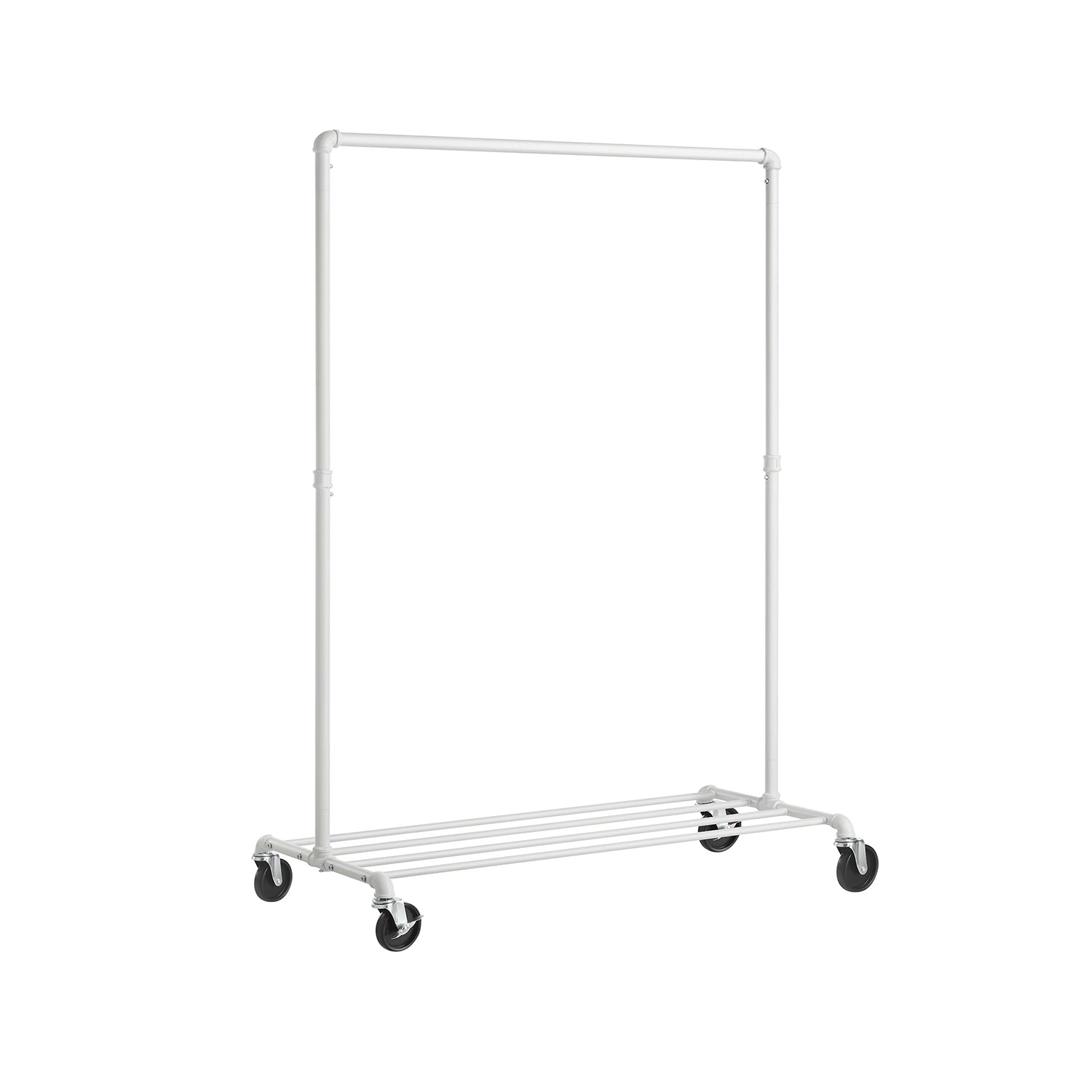 Stalak za odjeću s kotačima, nosivosti do 90kg, 100 x 49 x 163 cm, bijeli | SONGMICS