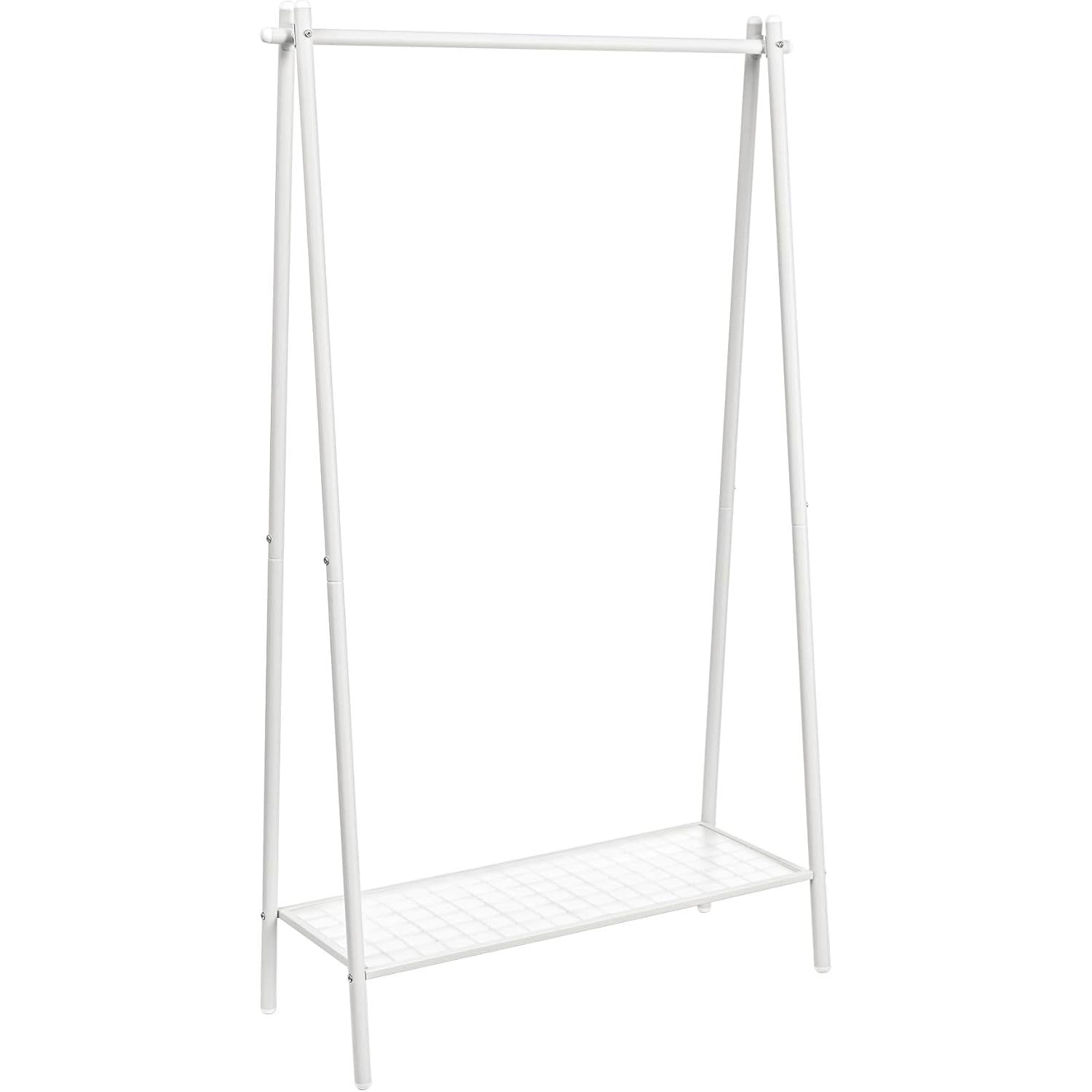 Stalak za odjeću s policom, od čelika, 33,5 x 92,5 x 153 cm, bijeli | SONGMICS-SONGMICS-Vita Home