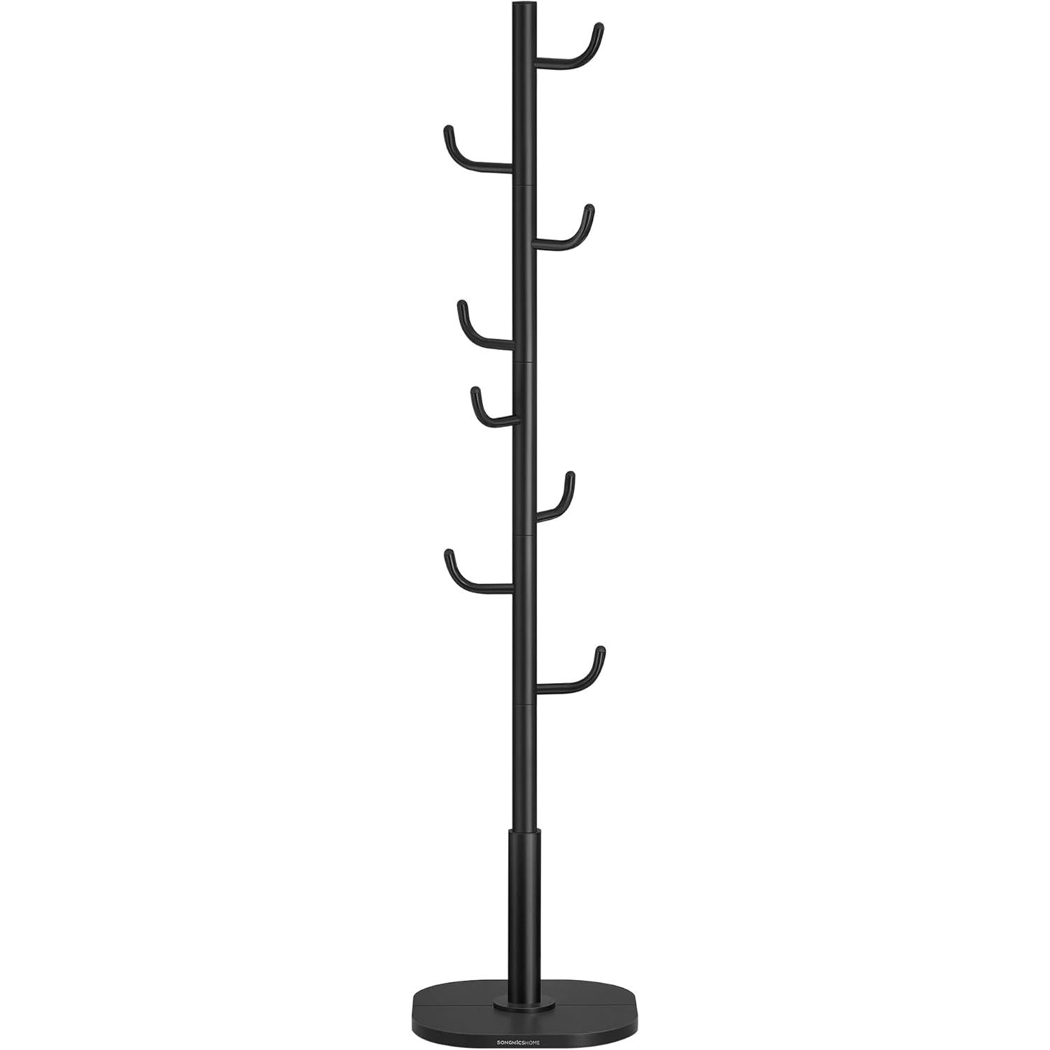 Stalak za odjeću u obliku kaktusa, visine 175,3 cm, u crnoj boji.