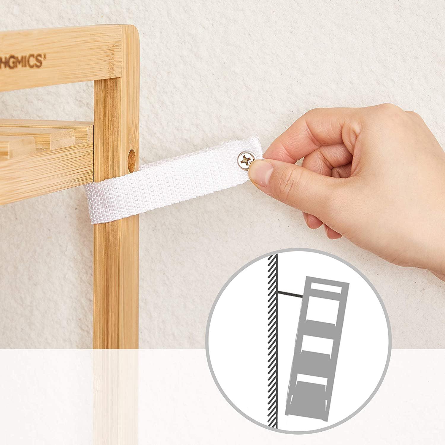 Stalak za pohranu s 3 police od bambusa 45 x 80 x 31,5 cm | SONGMICS-vitahome.hr