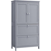 Stojeći kupaonski ormar s 2 ladice i 2 vrata, 30 x 60 x 110 cm, siva