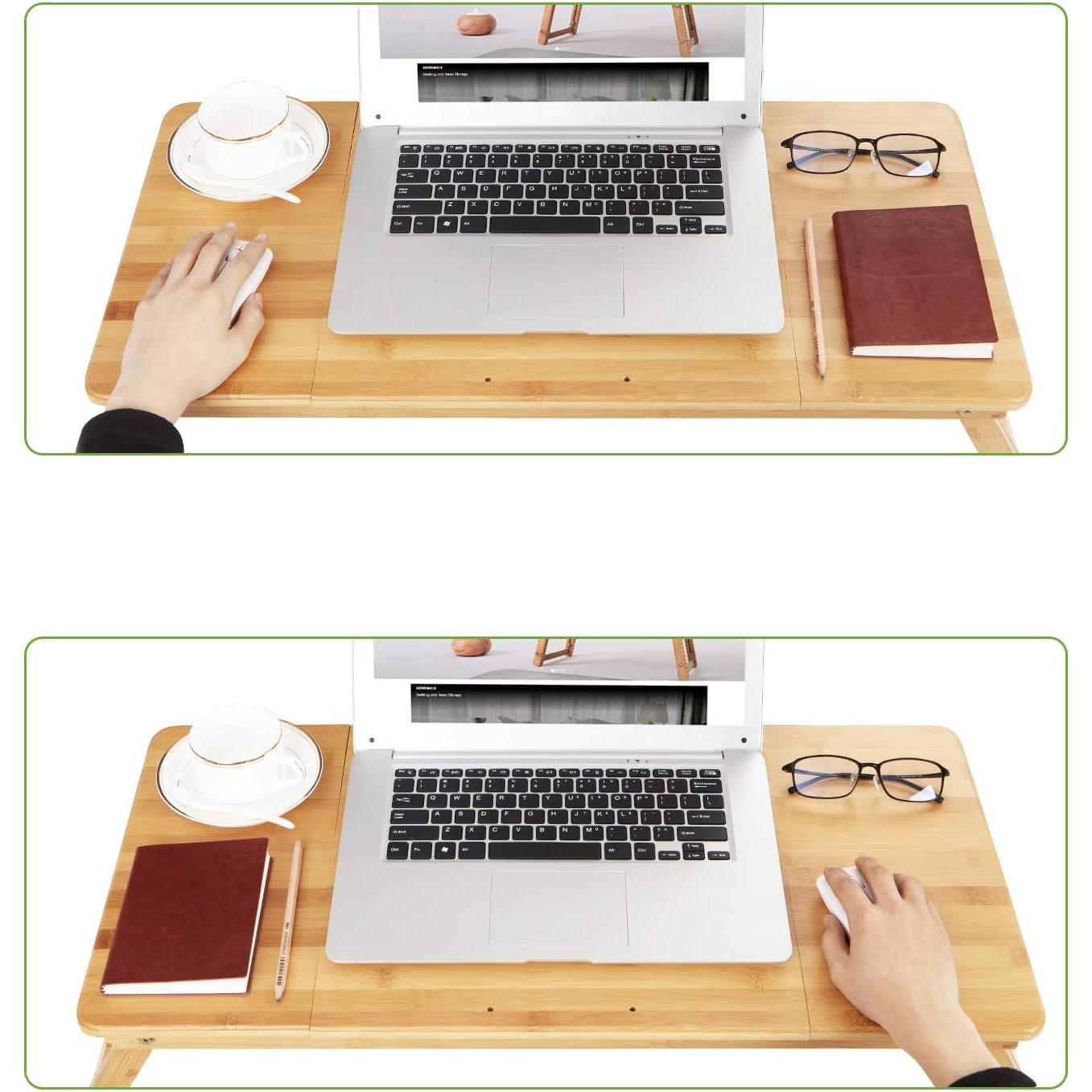 Stol za laptop od bambusa, sklopivi poslužavnik za doručak | SONGMICS-vitahome.hr