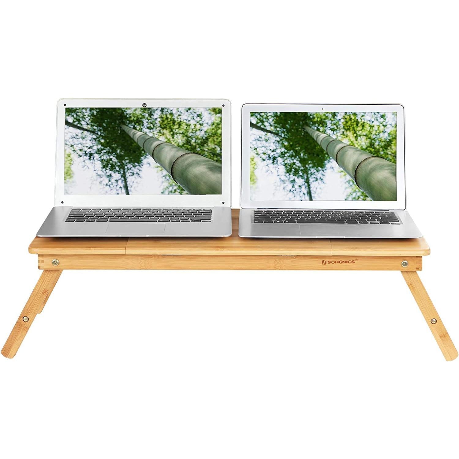 Stol za laptop od bambusa, sklopivi poslužavnik za doručak | SONGMICS-vitahome.hr