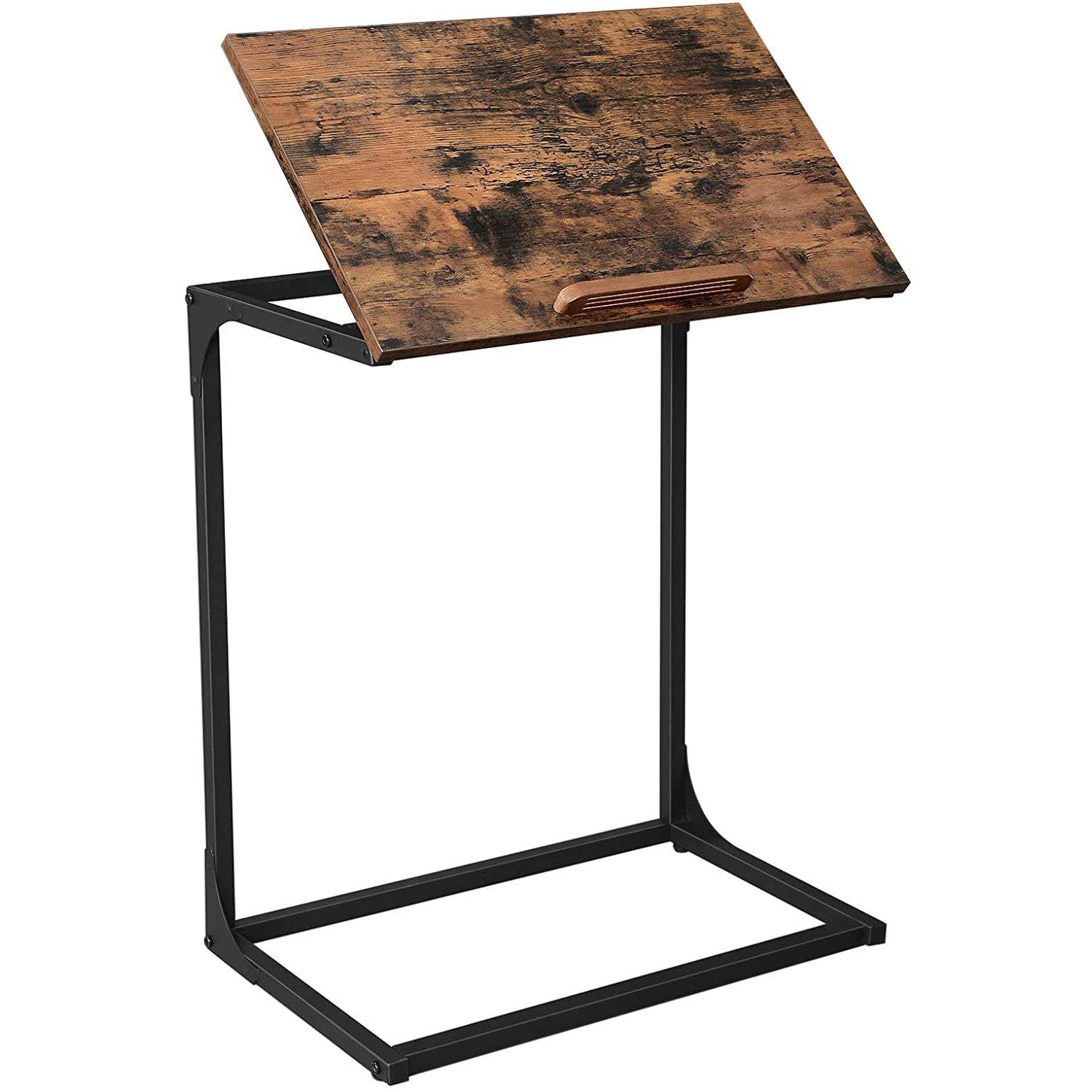 Stol za prijenosno računalo, pomoćni stolić vintage smeđe crne boje 55 x 35 x 66 cm | VASAGLE-vitahome.hr