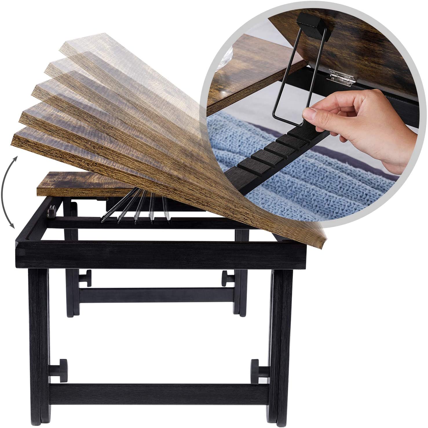Stol za prijenosno računalo, poslužavnik za doručak 55 x 35 x 23 cm | SONGMICS-vitahome.hr