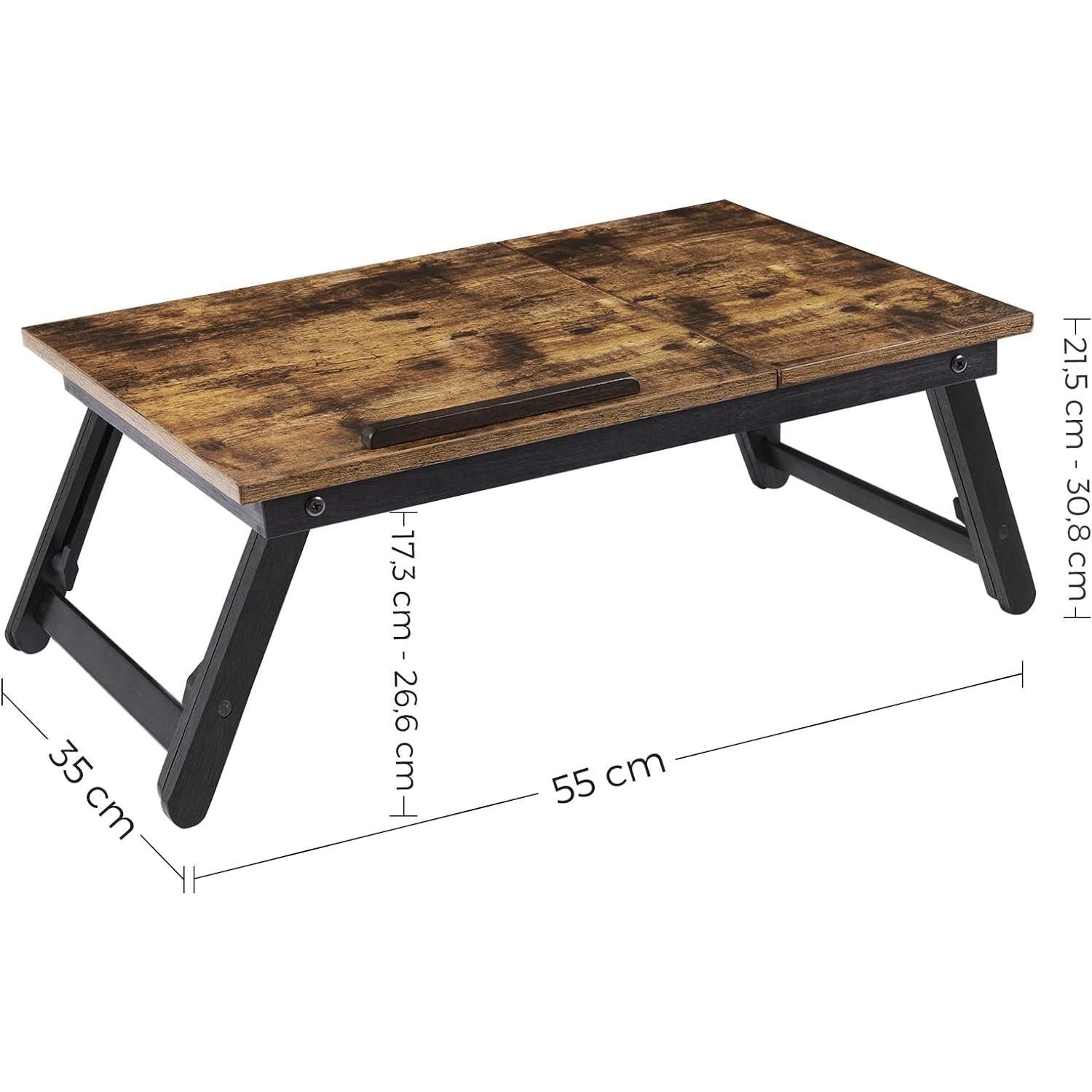 Stol za prijenosno računalo, poslužavnik za doručak 55 x 35 x 23 cm | SONGMICS-vitahome.hr