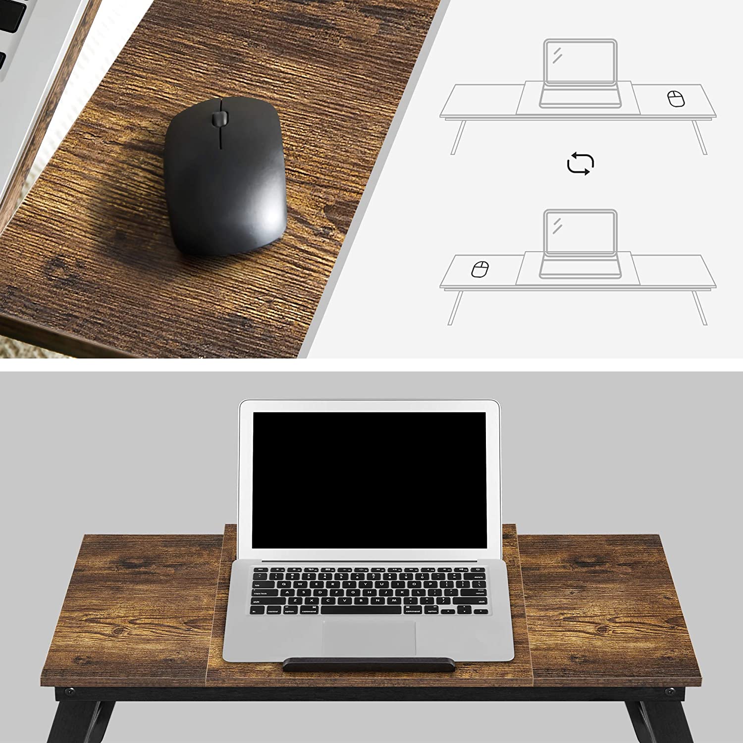 Stol za prijenosno računalo, stalak za laptop, podesivi poslužavnik za doručak | SONGMICS-vitahome.hr