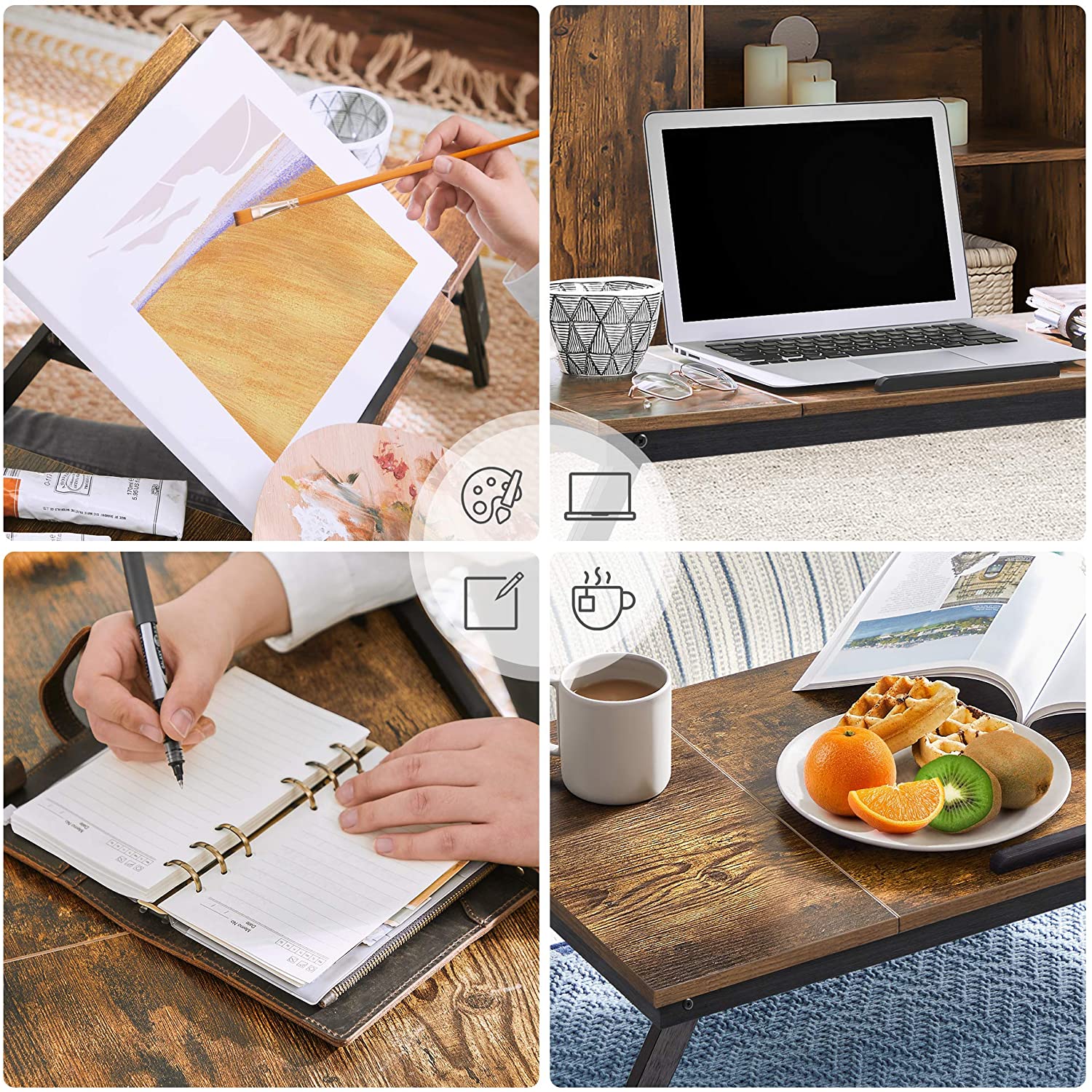 Stol za prijenosno računalo, stalak za laptop, podesivi poslužavnik za doručak | SONGMICS-vitahome.hr