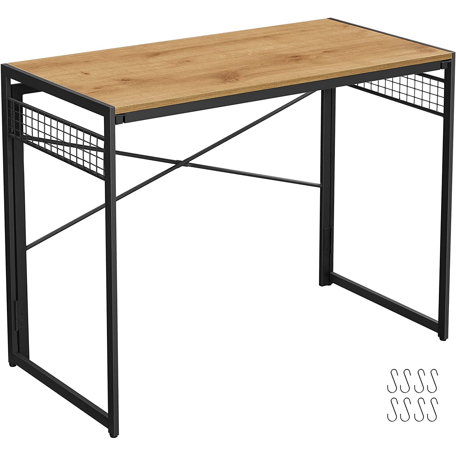 stol za računalo, sklopivi stol s 8 kuka 100 x 76,5 x 50 cm | Vasagle-vitahome.hr