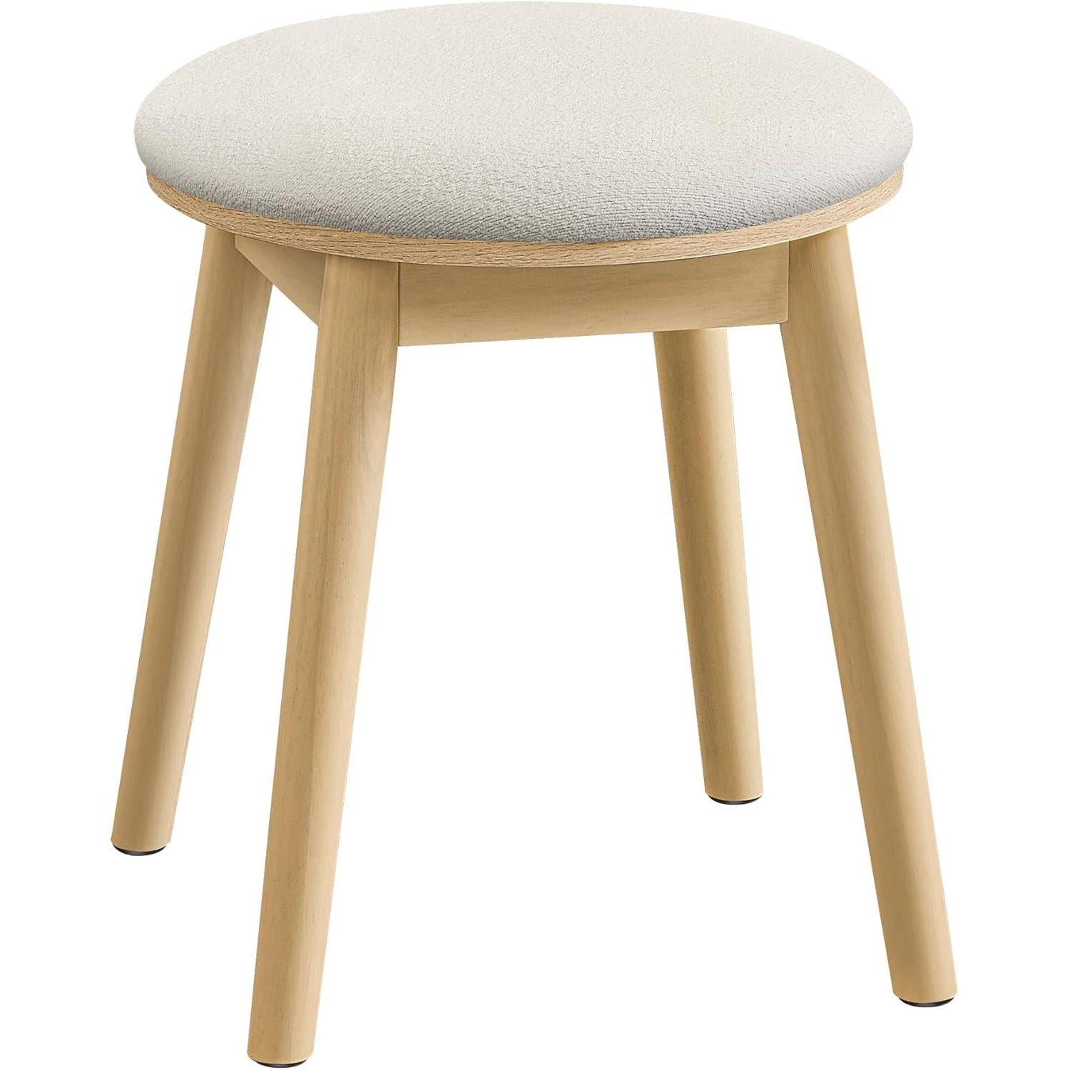 Stolac s udobnom podstavom, nosivost do 120 kg, 37 x 37 x 43 cm, krem-bež | SONGMICS-vitahome.hr