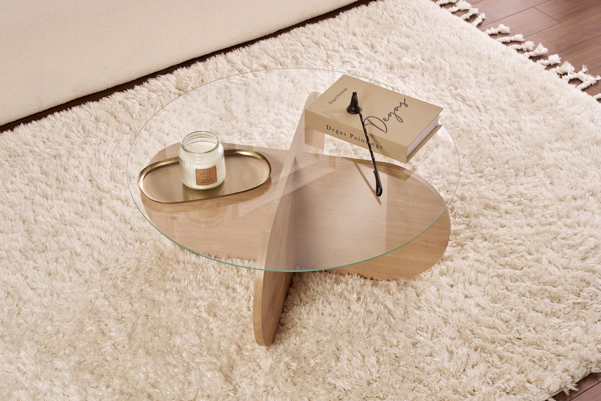 Stolić za kavu Aeris - Sapphire Oak, Transparent | AG-vitahome.hr