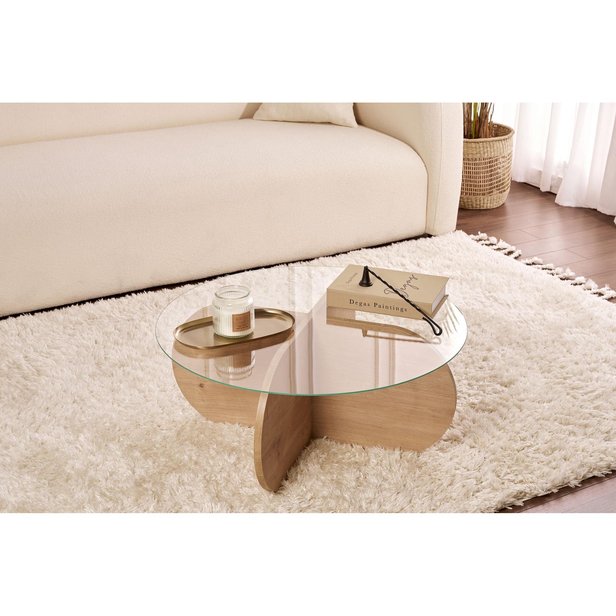 Stolić za kavu Aeris - Sapphire Oak, Transparent | AG-vitahome.hr