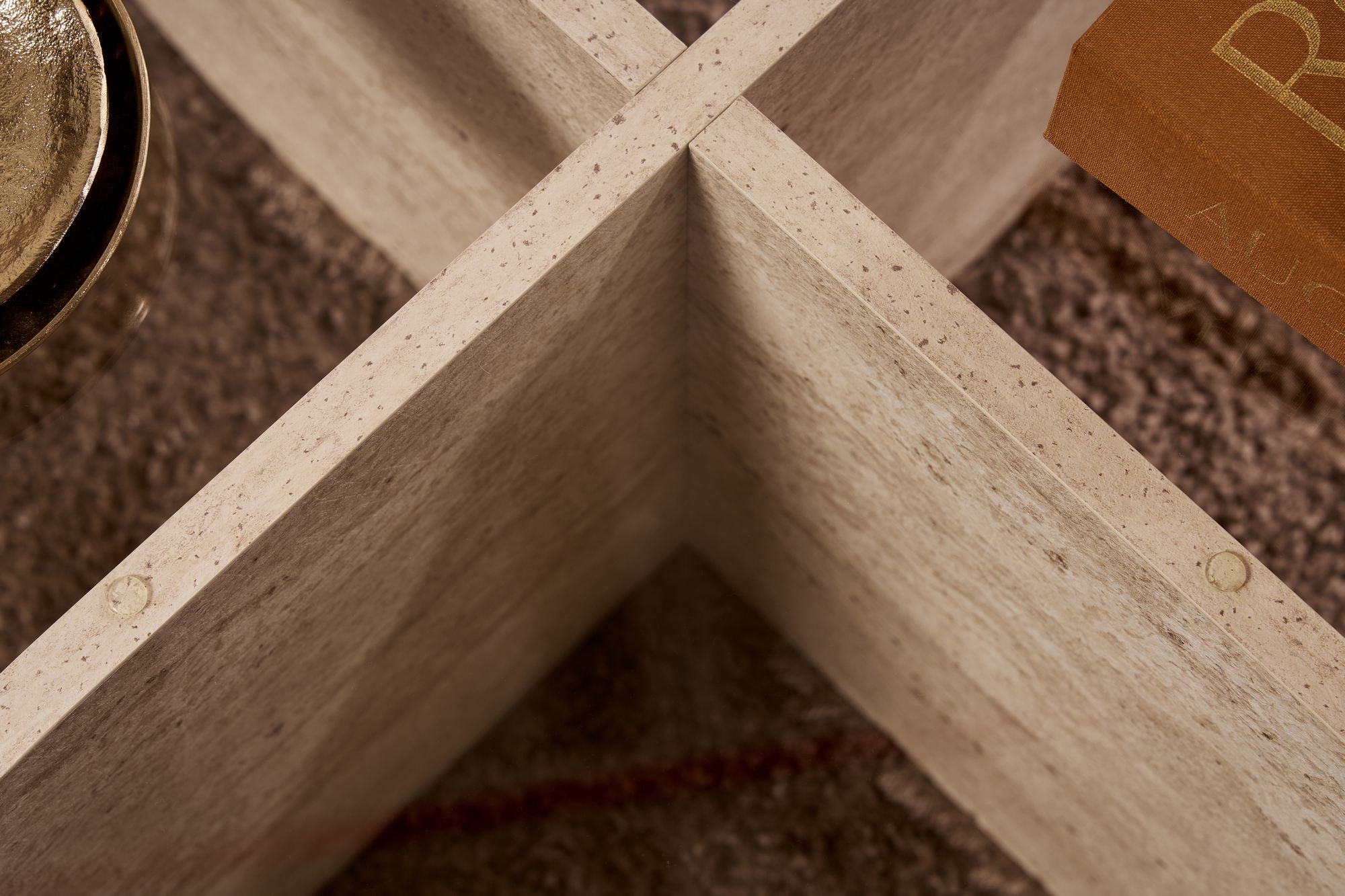 Stolić za kavu Aeris - Travertine, Transparent | AG-vitahome.hr