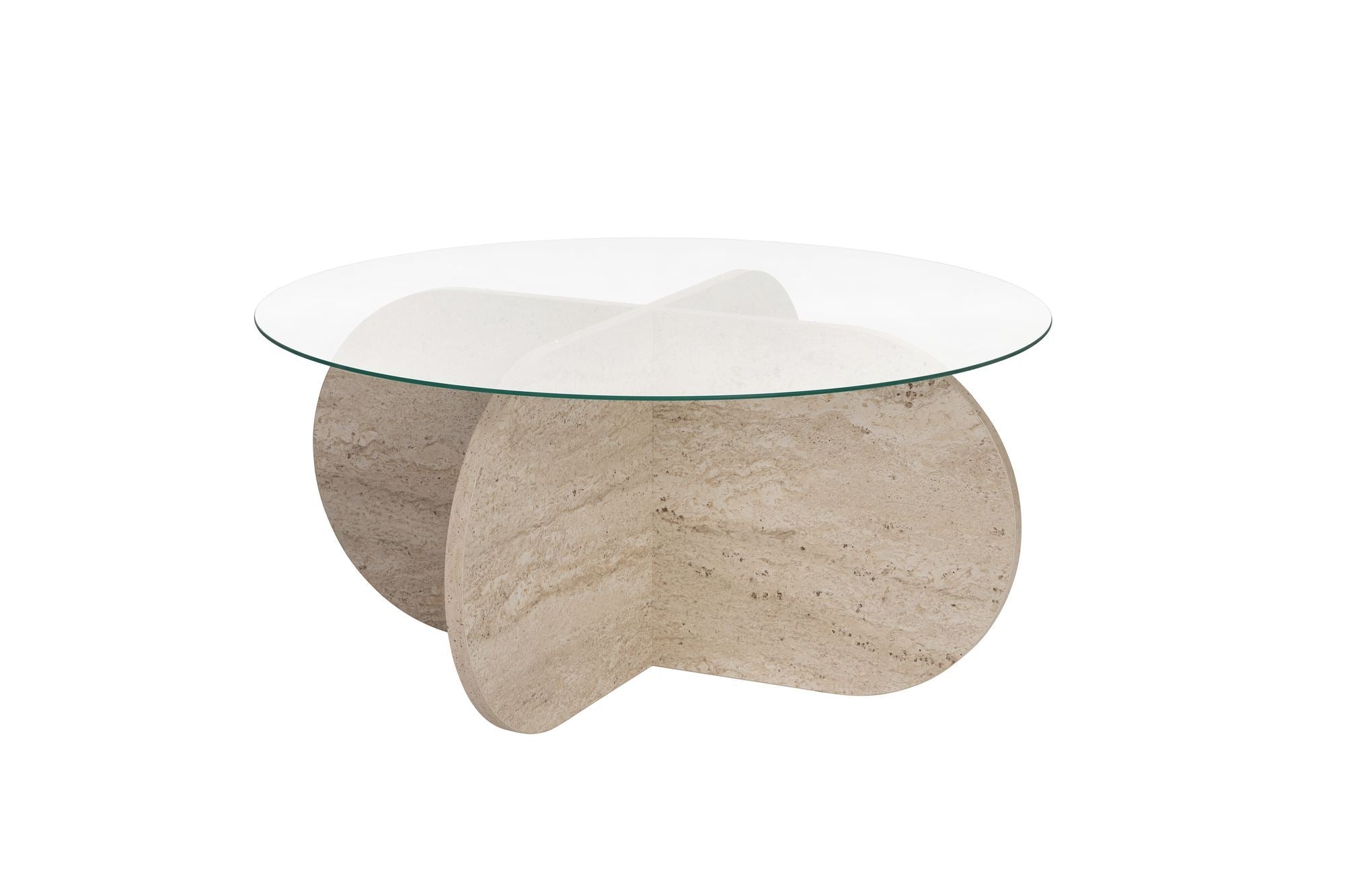 Stolić za kavu Aeris - Travertine, Transparent | AG-vitahome.hr