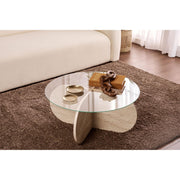 Stolić za kavu Aeris - Travertine, Transparent | AG-vitahome.hr
