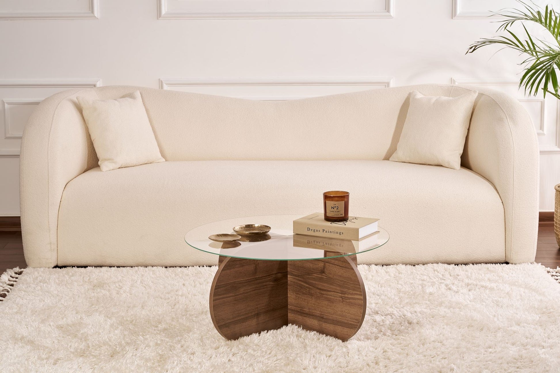 Stolić za kavu Aeris - Walnut, Transparent | AG-vitahome.hr