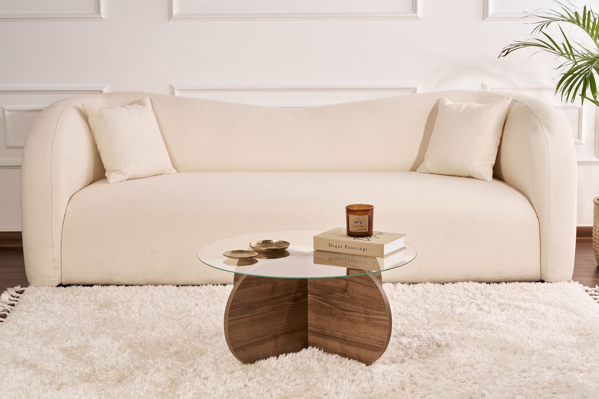 Stolić za kavu Aeris - Walnut, Transparent | AG-vitahome.hr