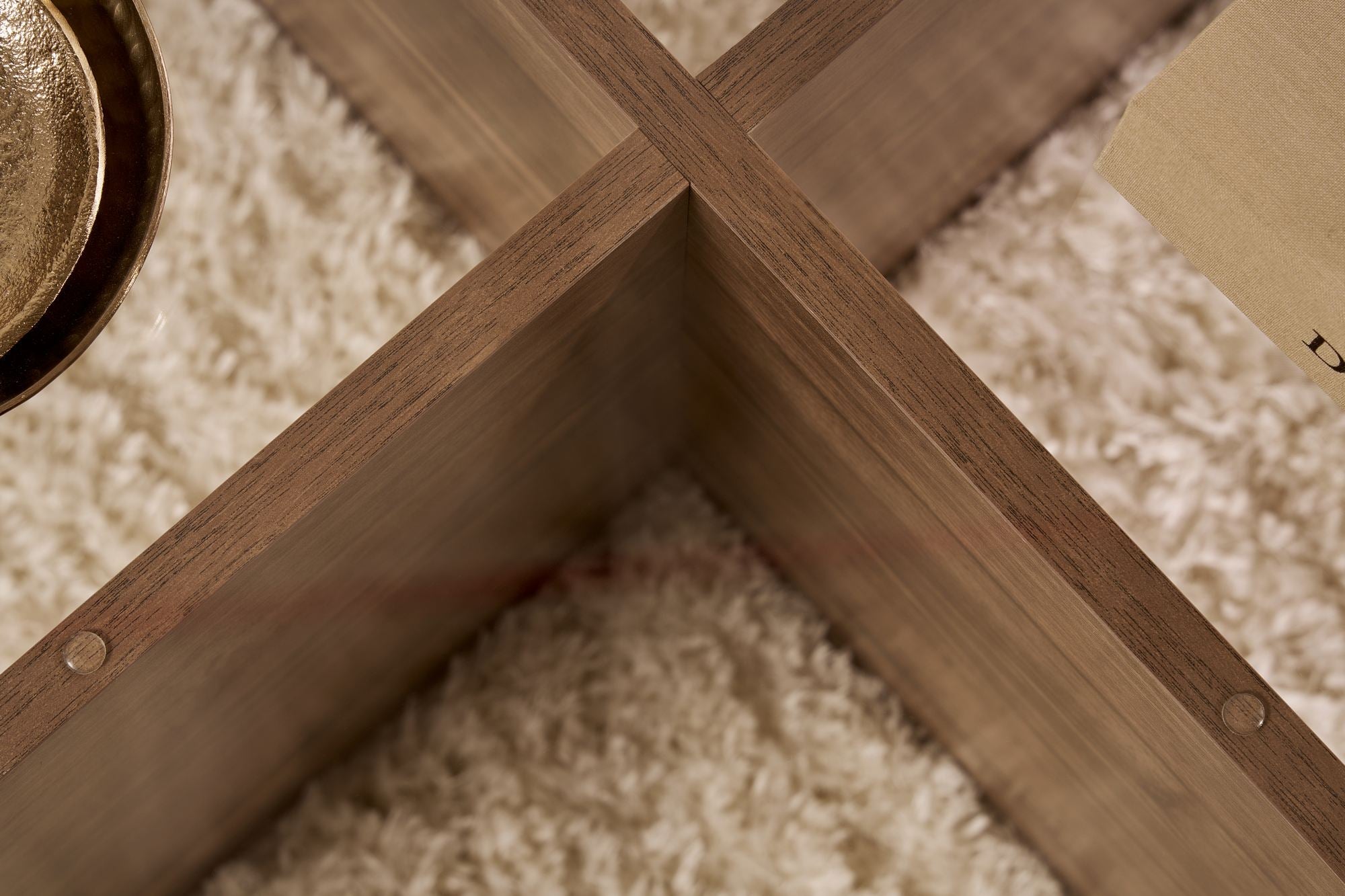Stolić za kavu Aeris - Walnut, Transparent | AG-vitahome.hr