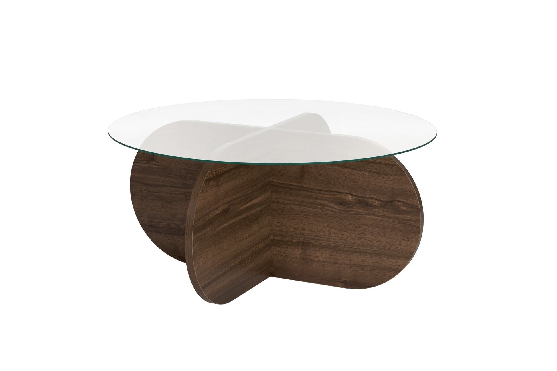 Stolić za kavu Aeris - Walnut, Transparent | AG-vitahome.hr