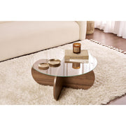 Stolić za kavu Aeris - Walnut, Transparent | AG-vitahome.hr