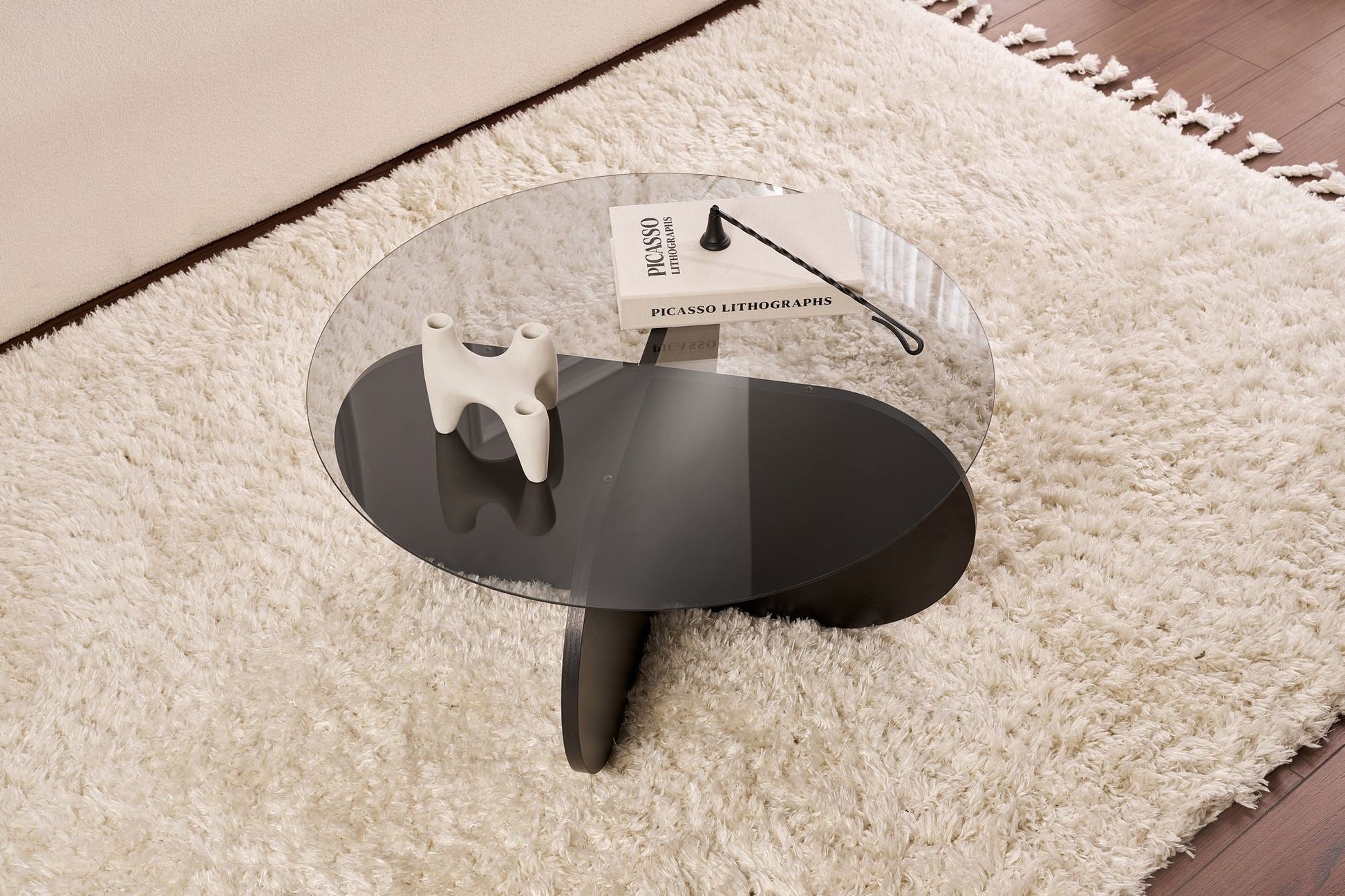 Stolić za kavu Aeris - Wood Black, Transparent | AG-vitahome.hr