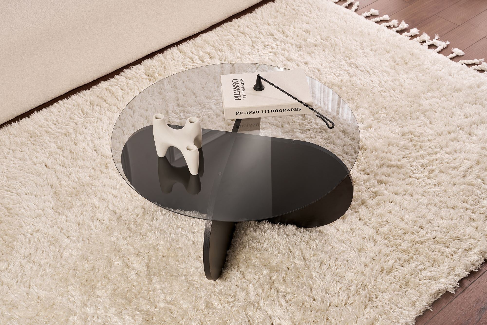 Stolić za kavu Aeris - Wood Black, Transparent | AG-vitahome.hr