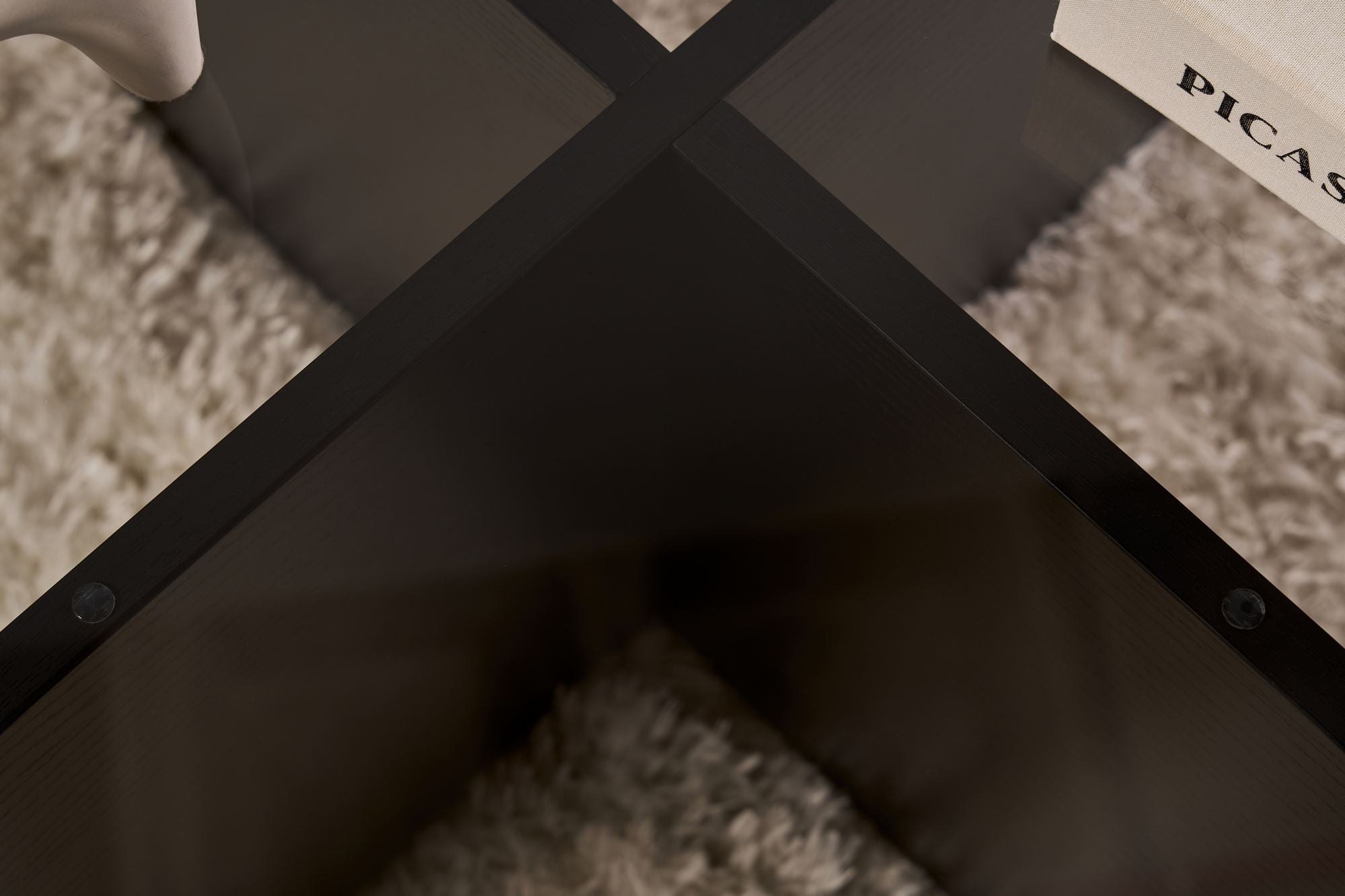Stolić za kavu Aeris - Wood Black, Transparent | AG-vitahome.hr