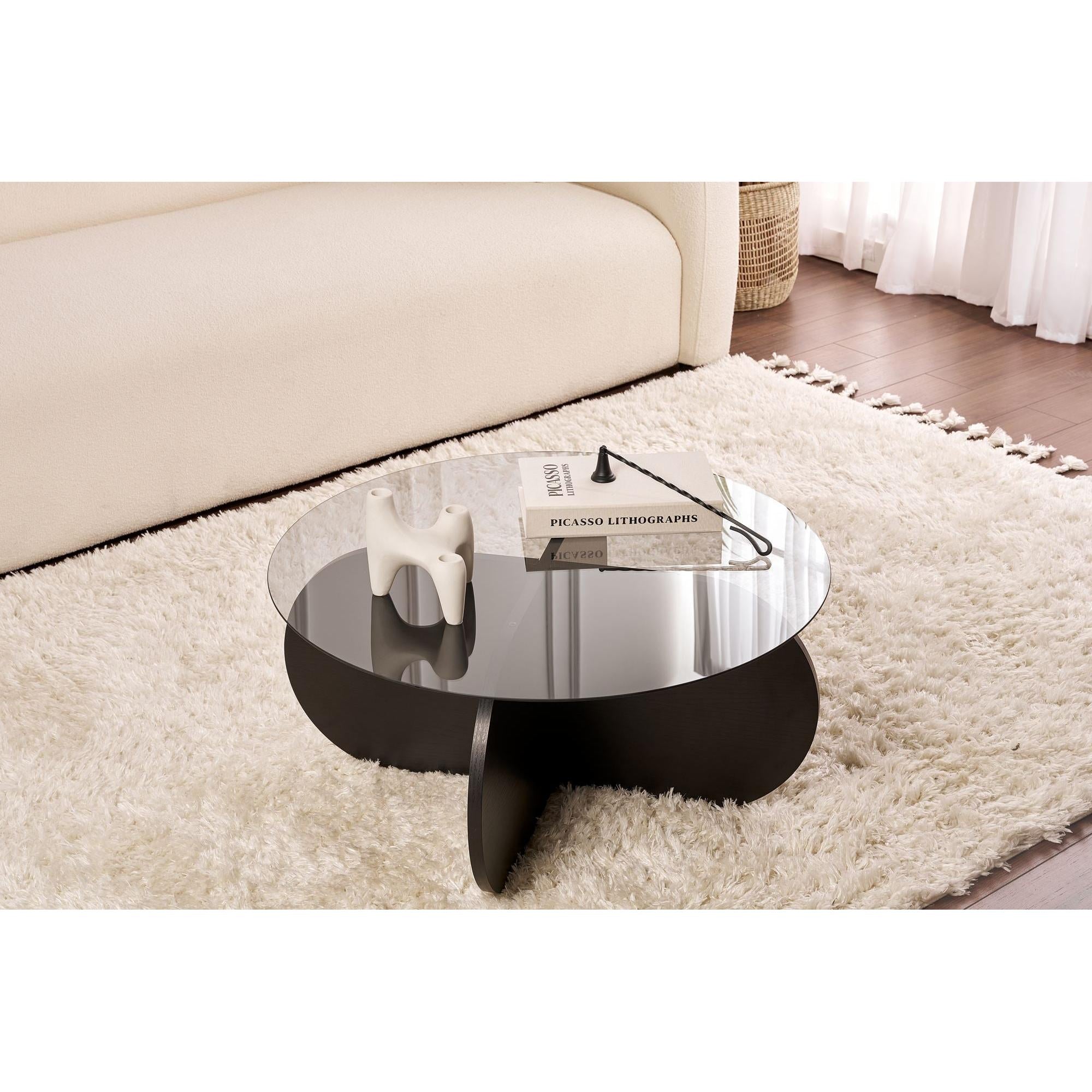 Stolić za kavu Aeris - Wood Black, Transparent | AG-vitahome.hr