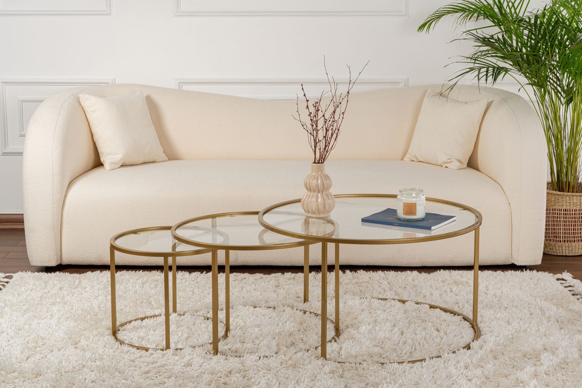Stolić za kavu Aurum - 80, 60, 42 - Gold, Transparent | AG-vitahome.hr