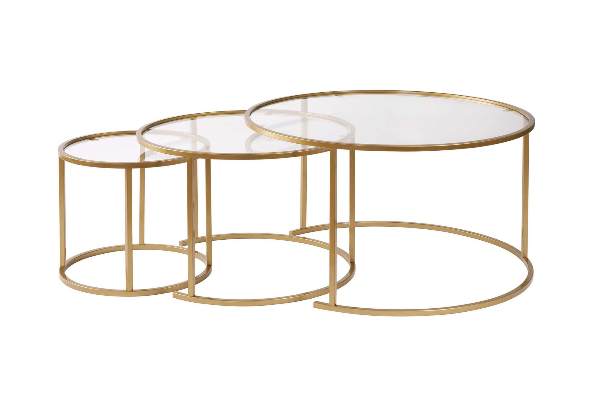 Stolić za kavu Aurum - 80, 60, 42 - Gold, Transparent | AG-vitahome.hr