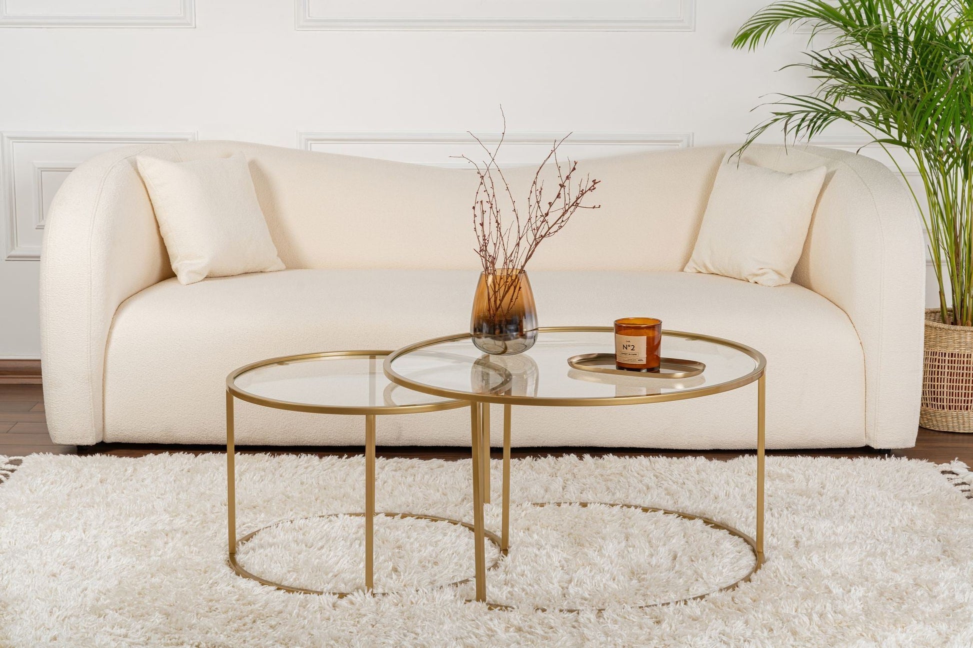 Stolić za kavu Aurum - 80, 60 - Gold, Transparent | AG-vitahome.hr
