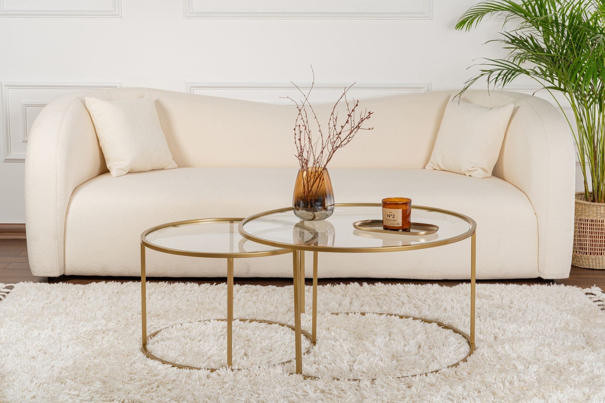 Stolić za kavu Aurum - 80, 60 - Gold, Transparent | AG-vitahome.hr