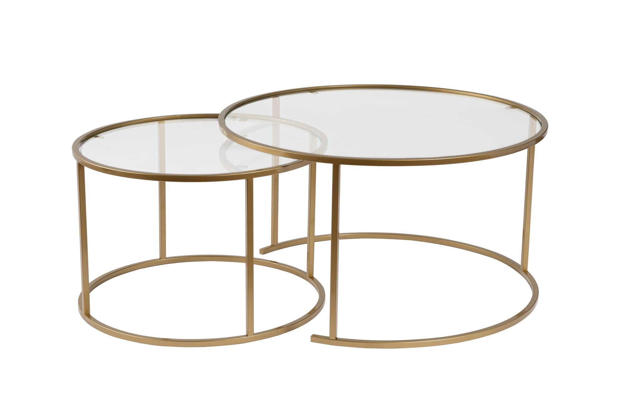 Stolić za kavu Aurum - 80, 60 - Gold, Transparent | AG-vitahome.hr