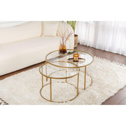 Stolić za kavu Aurum - 80, 60 - Gold, Transparent | AG-vitahome.hr