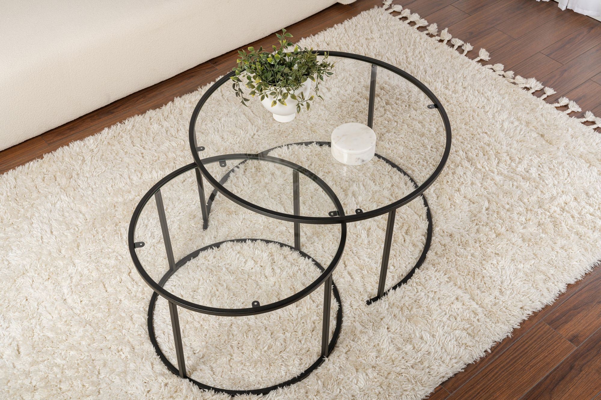 Stolić za kavu Black-Transparent-80-60 | AG-vitahome.hr