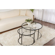 Stolić za kavu Black-Transparent-80-60 | AG-vitahome.hr